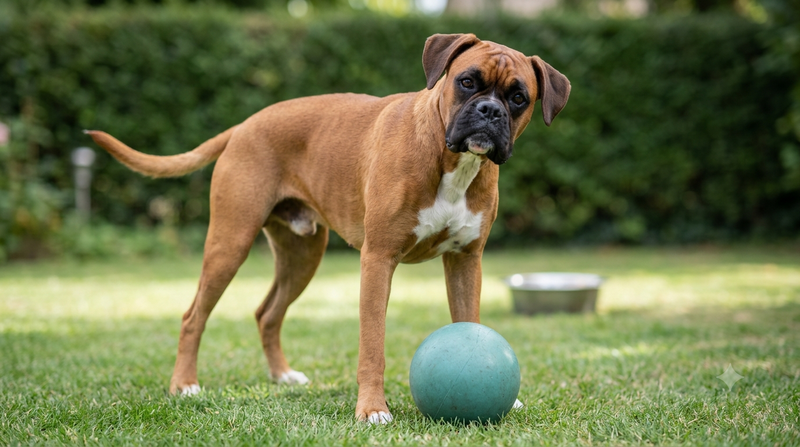 boxer met speeltje