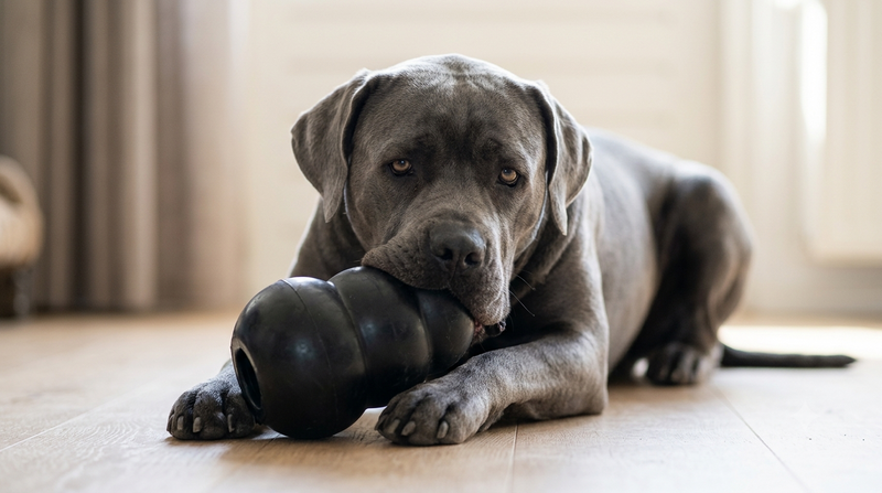 cane corso met speeltje
