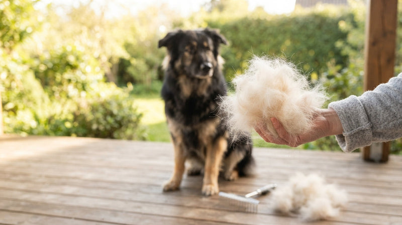 hond in de rui borstelen