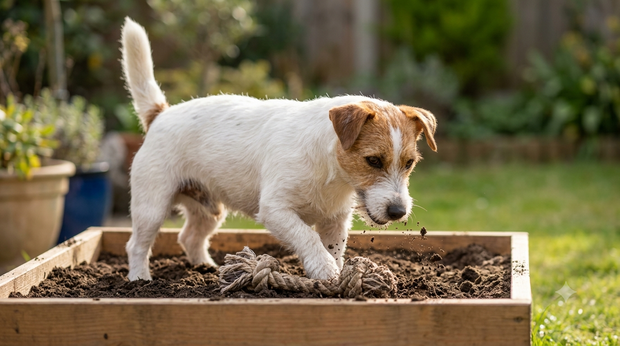 Jack Russell aan het spelen