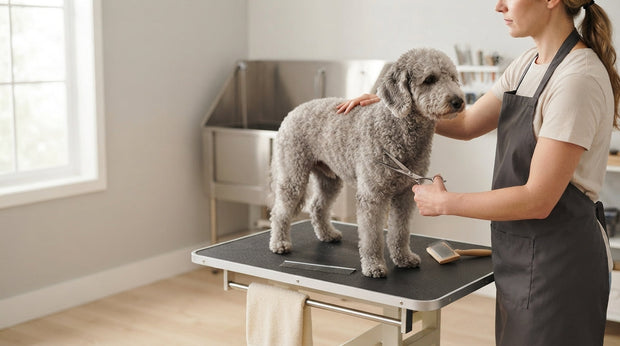 hond bij de trimsalon