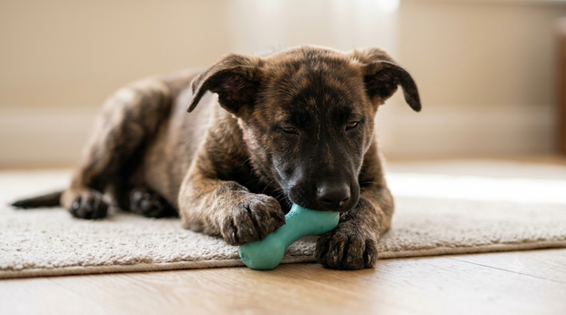 kauwende puppy tandenwissel