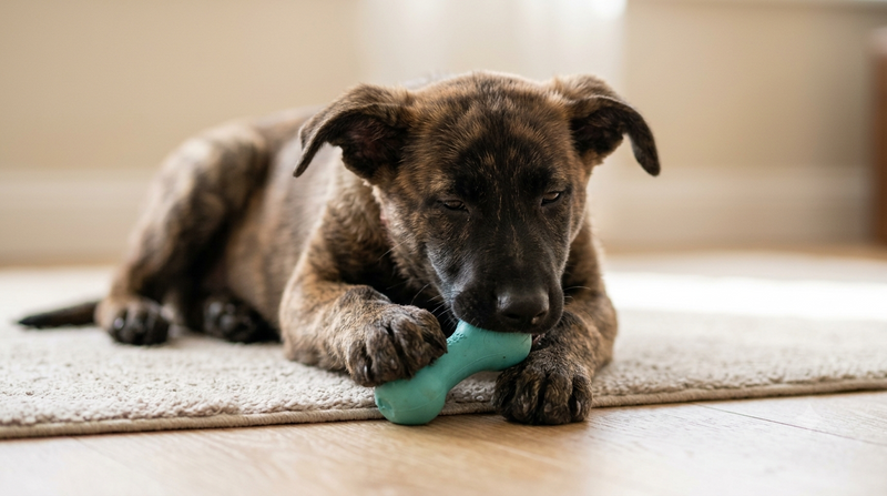 kauwende puppy tandenwissel