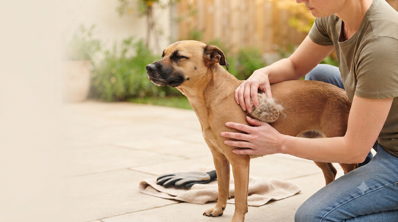 kortharige hond borstelen