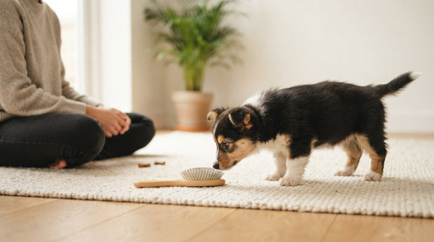 puppy laten wennen vachtverzorging