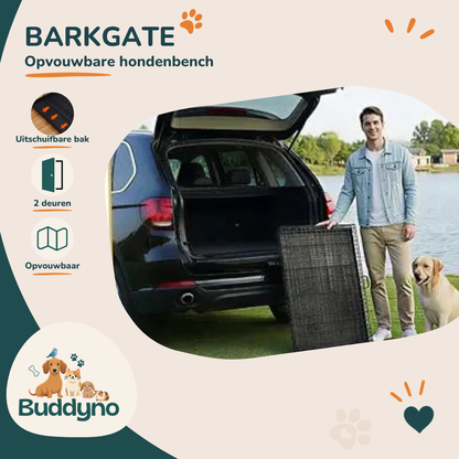 BARKGATE | Opvouwbare hondenbench met twee deuren