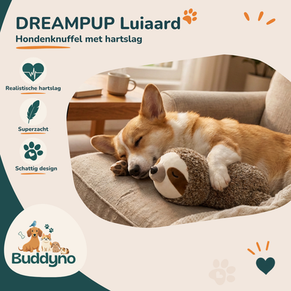 DREAMPUP | Hondenknuffel met hartslag Luiaard Premium