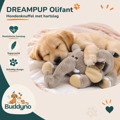 DREAMPUP | Hondenknuffel met hartslag Olifant Premium