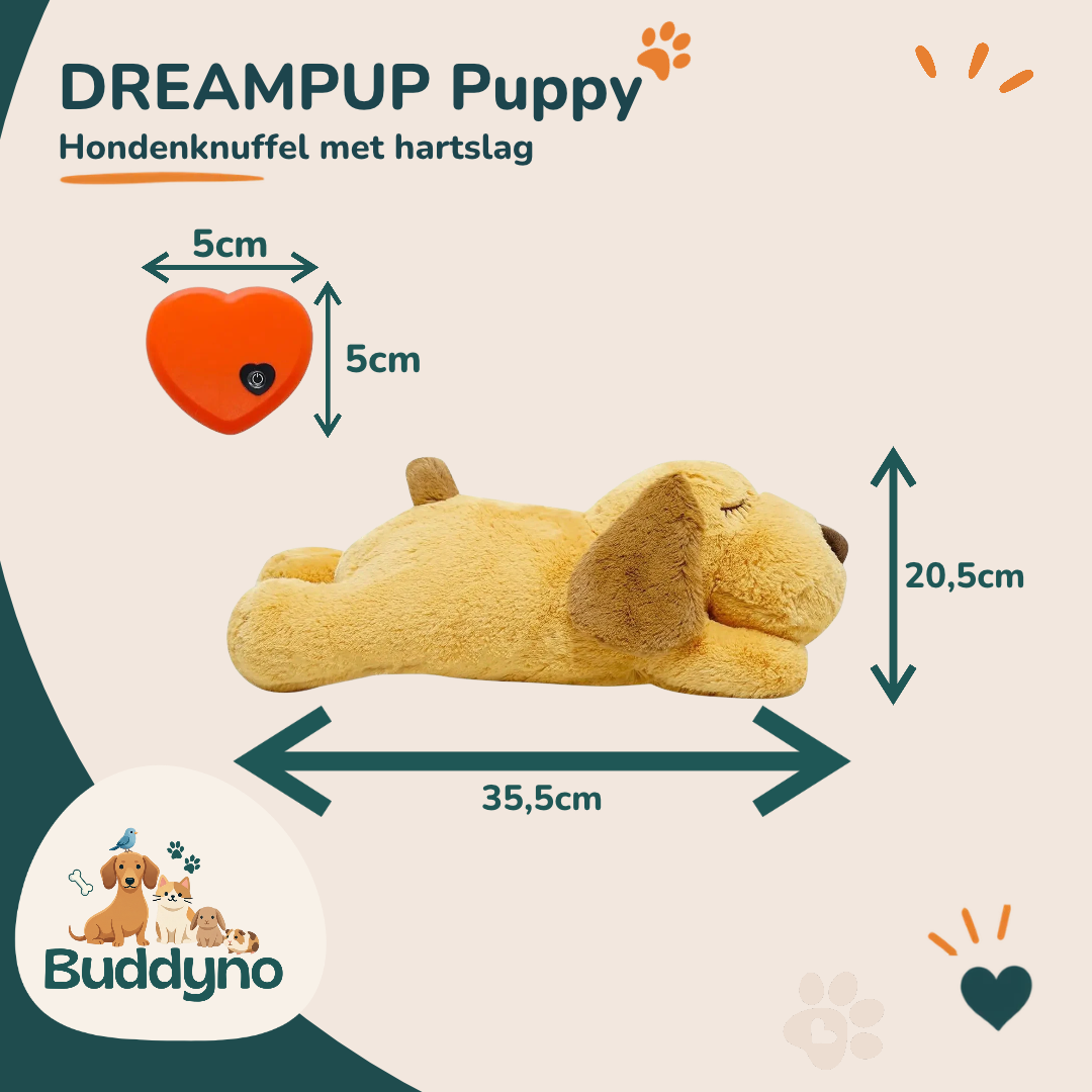 DREAMPUP | Hondenknuffel met hartslag Puppy