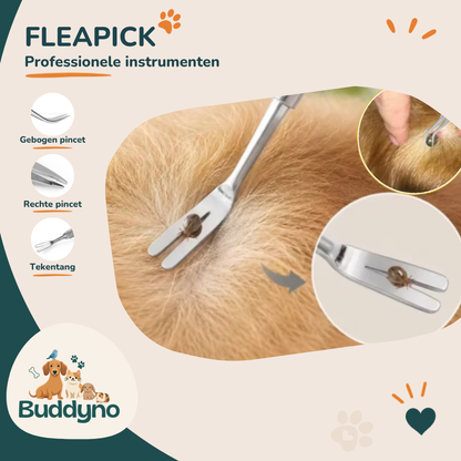FLEAPICK | Teken- en vlooienset van roestvrij staal