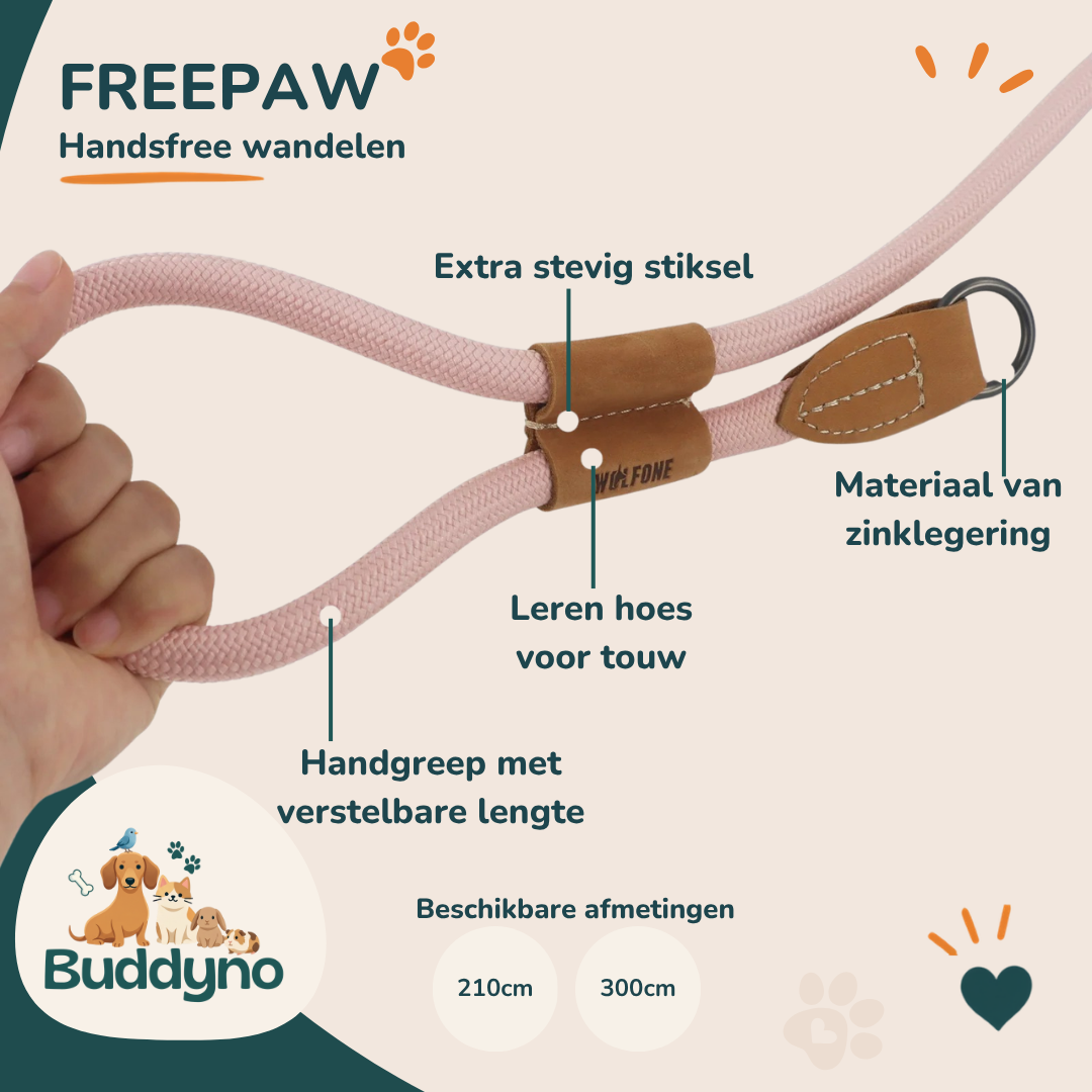 FREEPAW | Handsfree, verstelbare looplijn