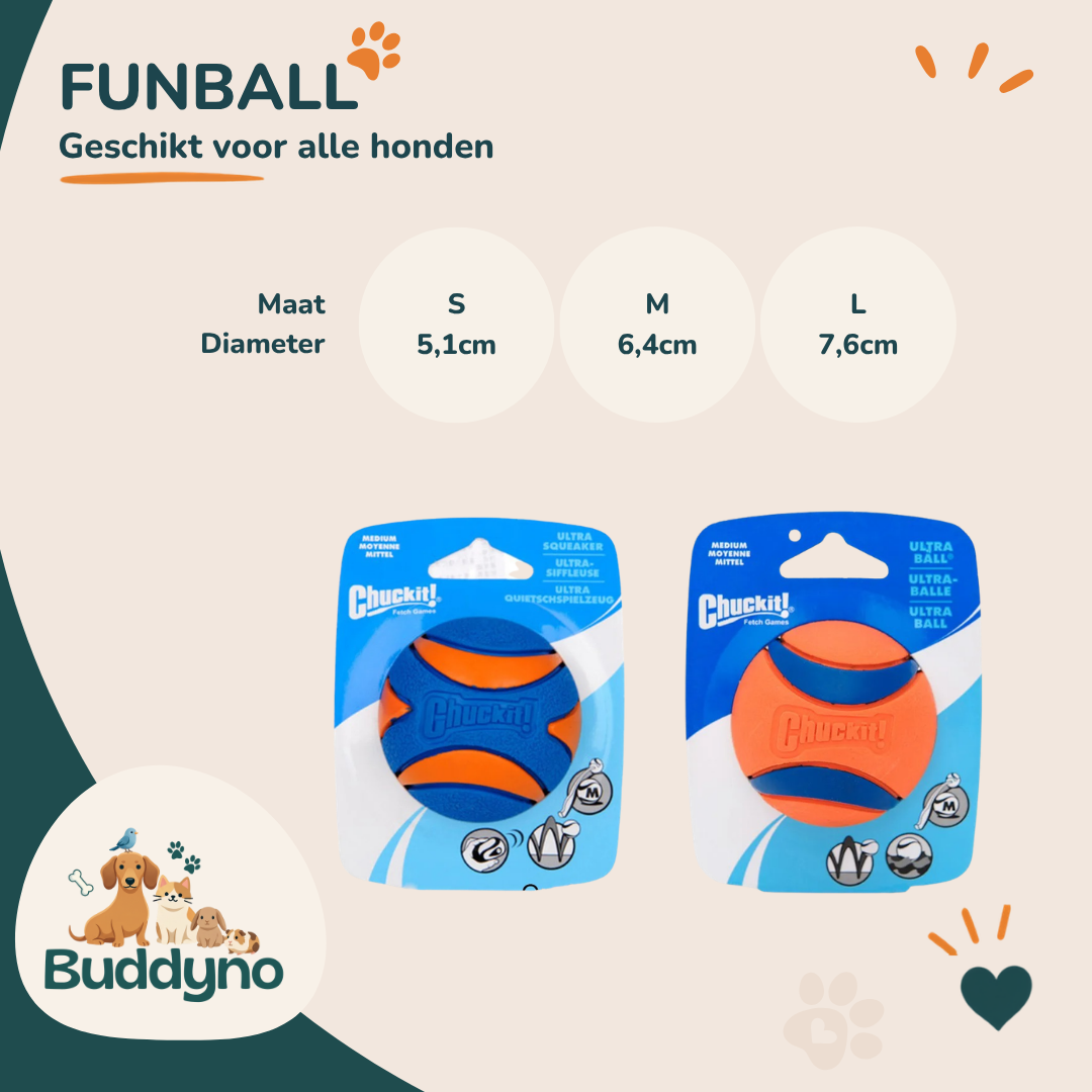 FUNBALL | Stevig kauwspeelgoed voor actieve honden