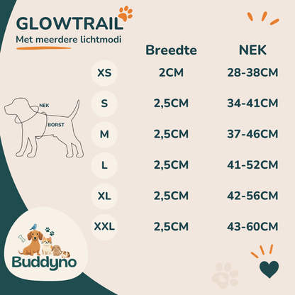 GLOWTRAIL | LED Halsband voor alle hondengroottes