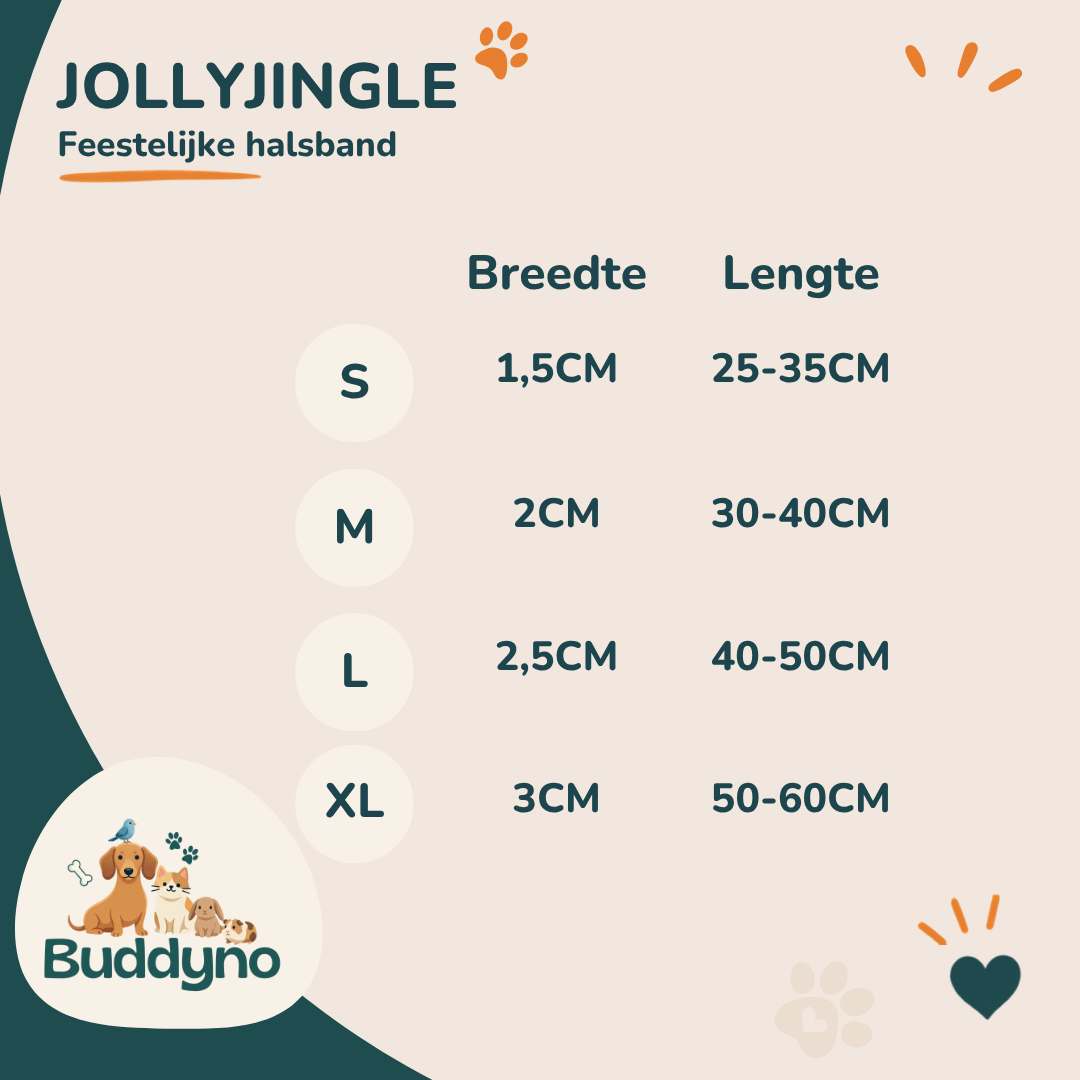 JOLLYJINGLE | Feestelijke halsband met strik voor honden