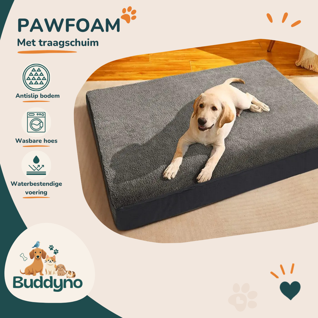PAWFOAM | Traagschuim bed met wasbare hoes