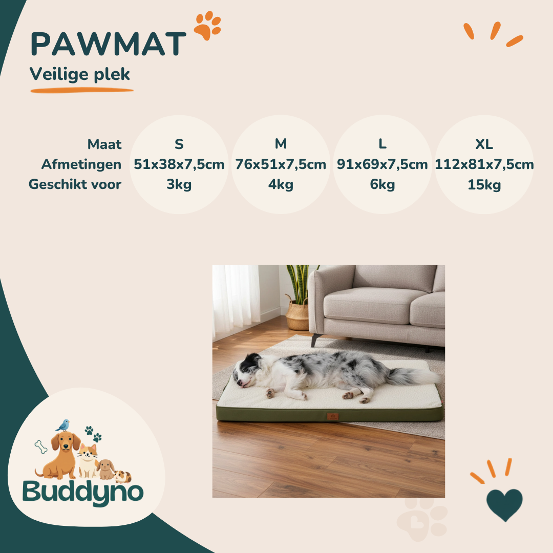 PAWMAT | Wasbaar kussen voor rustige nachten