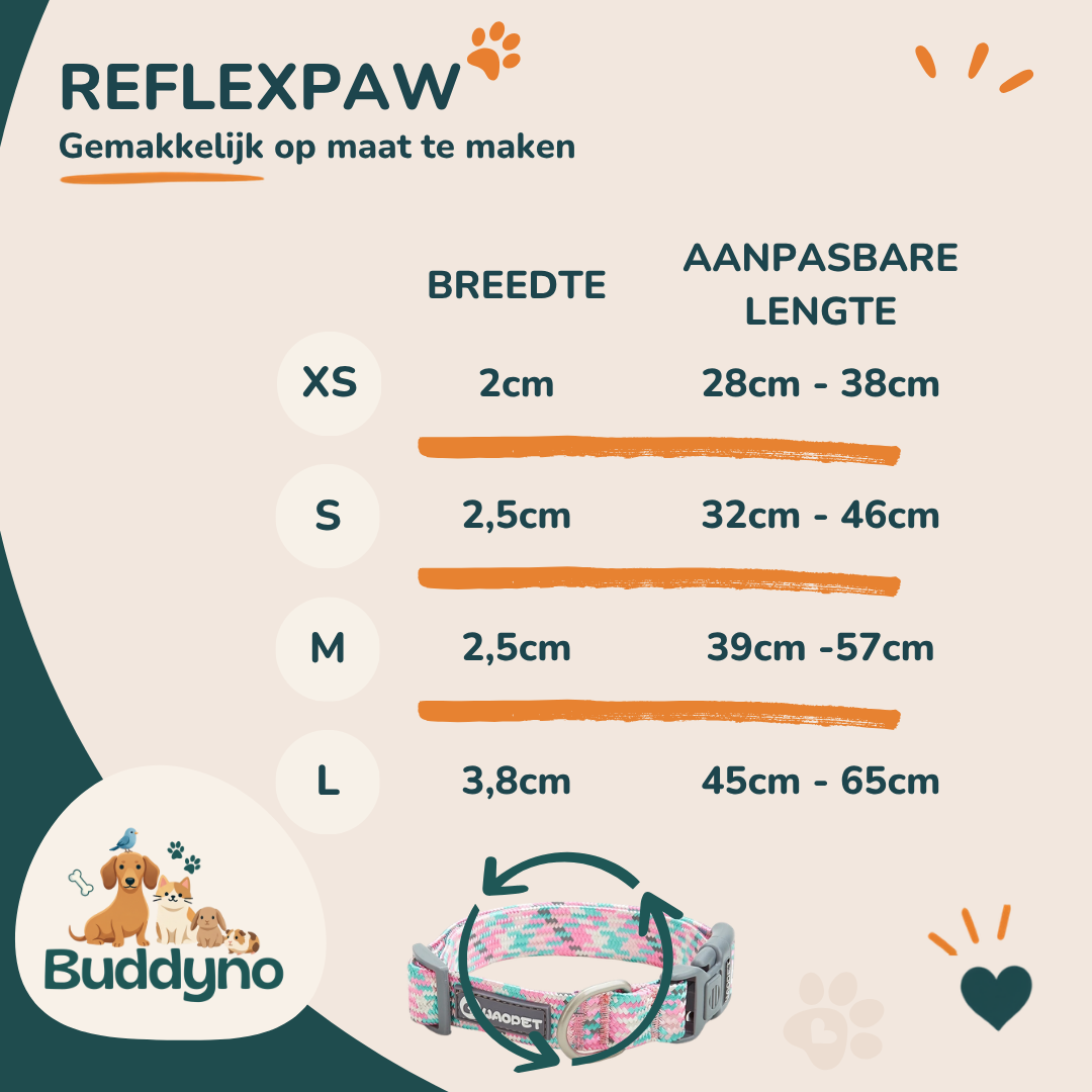 REFLEXPAW | Reflecterende halsband voor veilig uitlaten