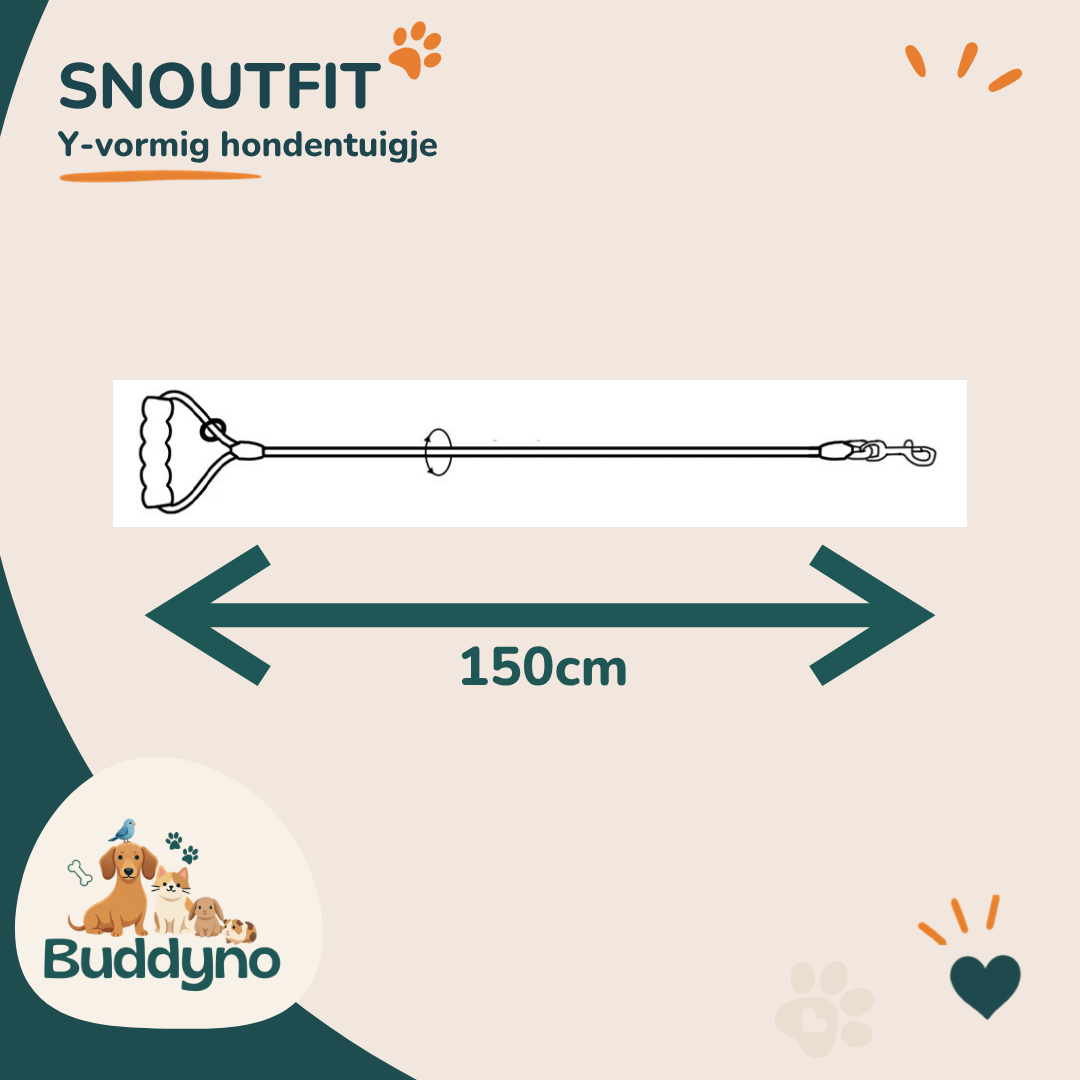 SNOUTFIT | Y-vormig hondentuigje voor comfortabele wandelingen