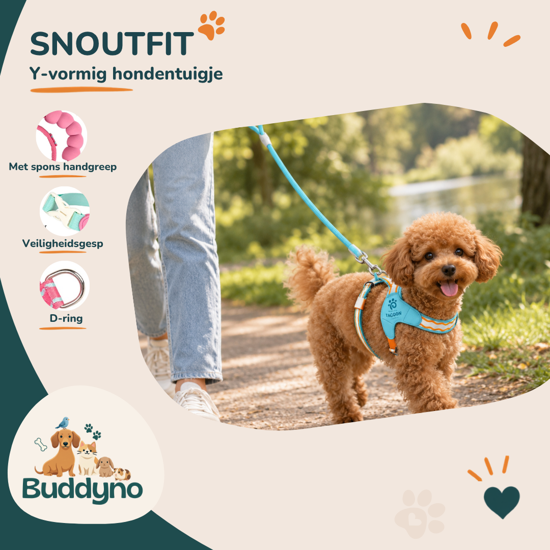 SNOUTFIT | Y-vormig hondentuigje voor comfortabele wandelingen