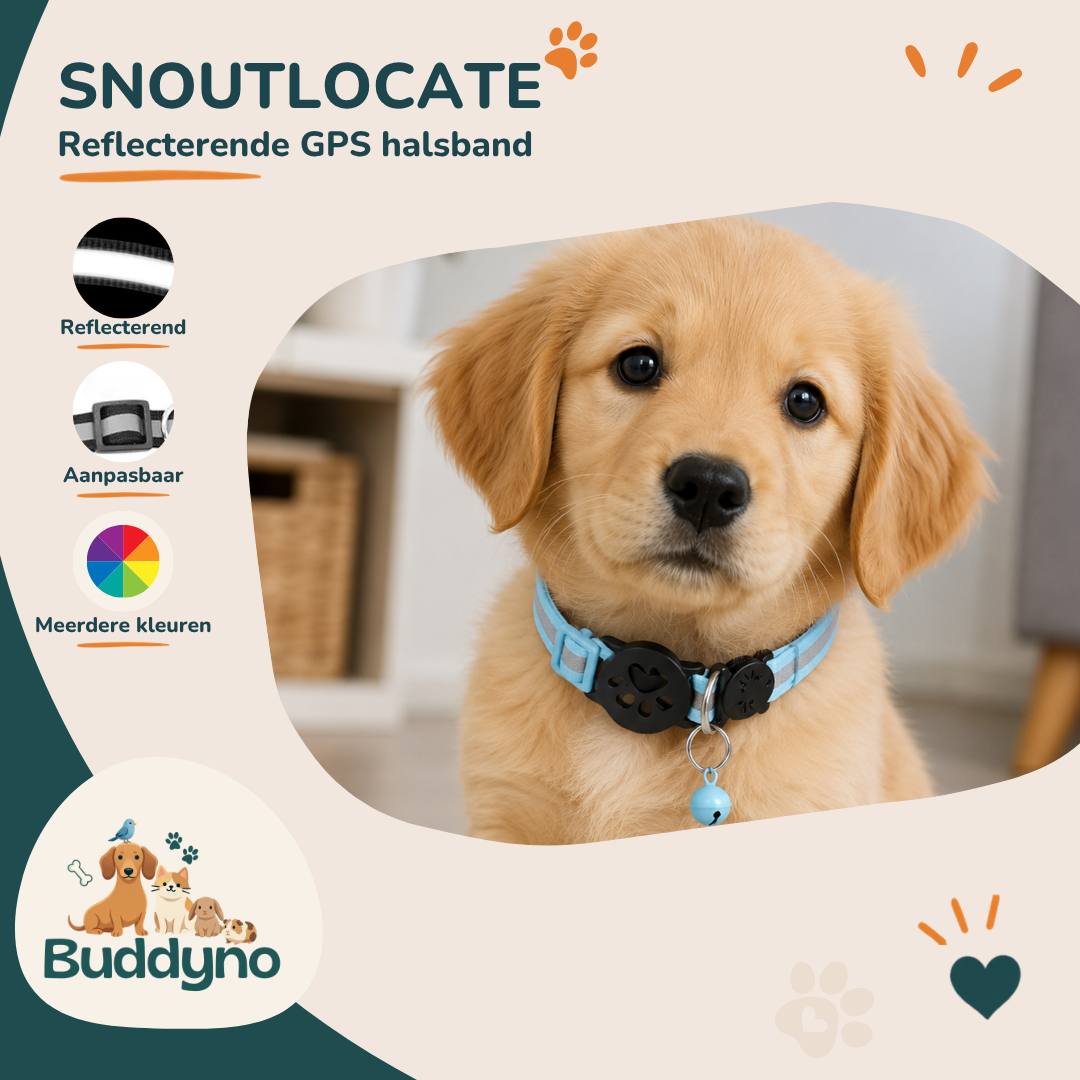 SNOUTLOCATE | Reflecterende waterproof GPS halsband (Andriod)
