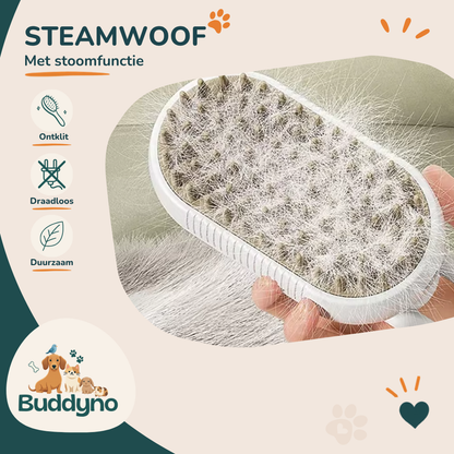 STEAMWOOF | Stoomborstel voor stralend schone vacht