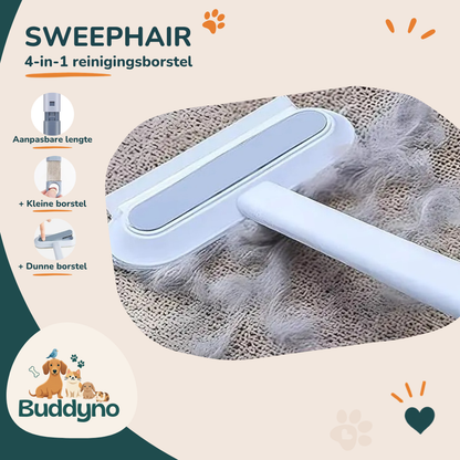SWEEPHAIR | 4-in-1 reinigingsborstel voor hondenhaar