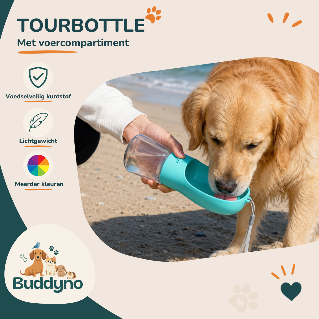 TOURBOTTLE | Drinkfles met voercompartiment